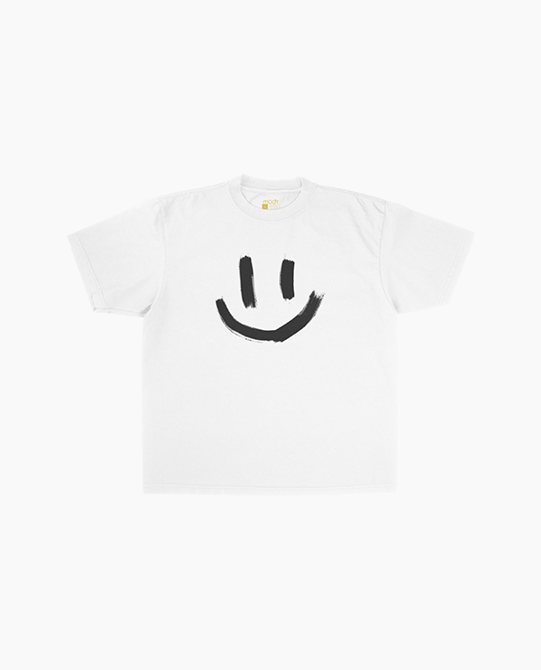T-SHIRT WITH SMILEY FACE GRAPHIC